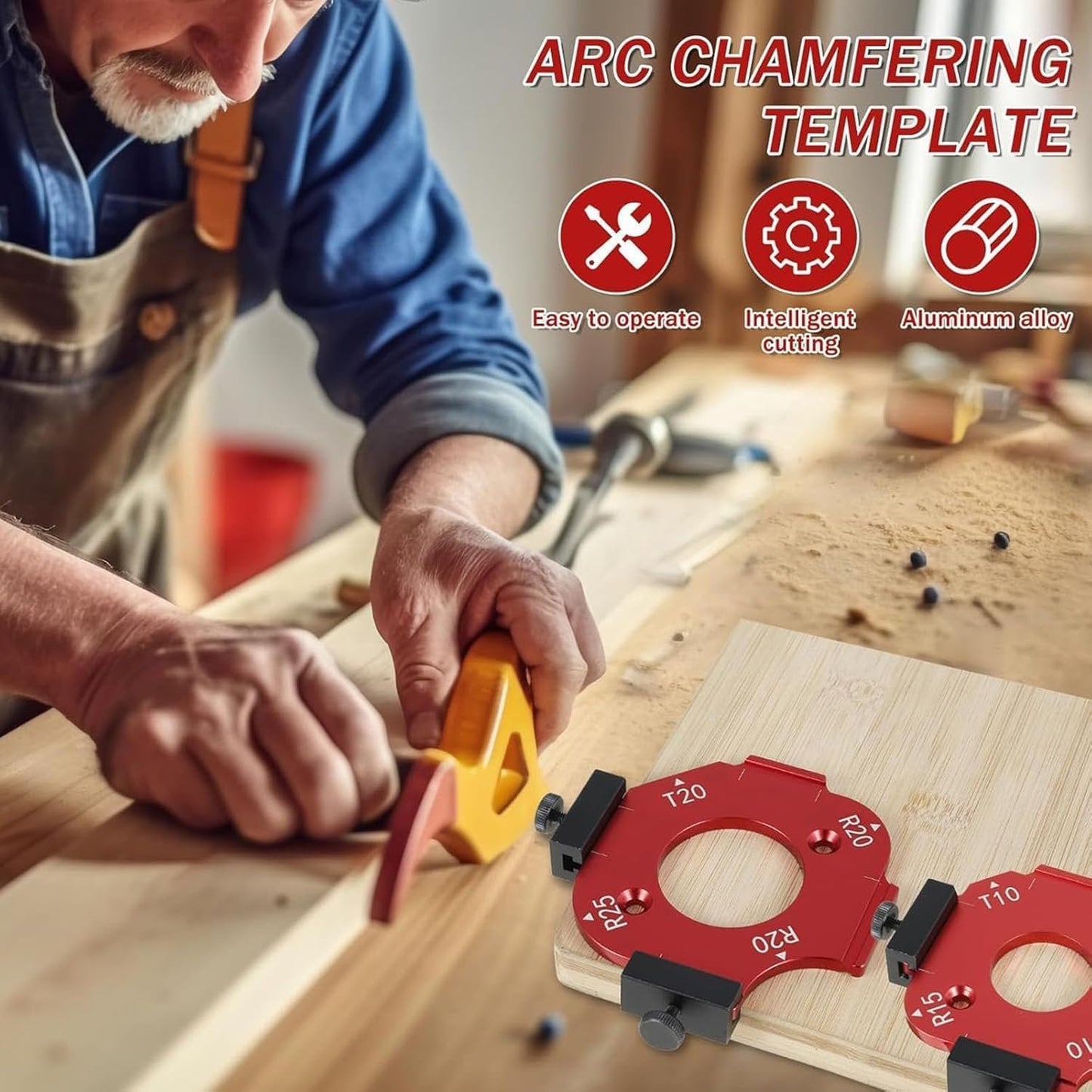 Trimmer Cutting R Angle Arc Template