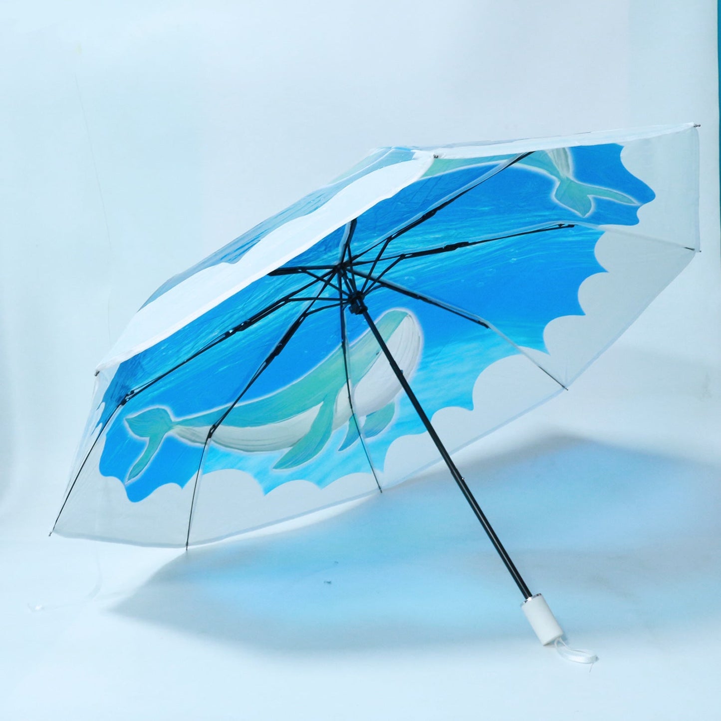 Vintage Stained Glass Automatic Umbrella