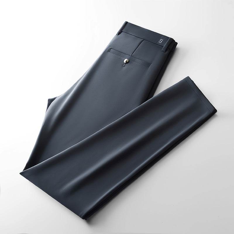 High-end drape ice silk pants business casual trousers