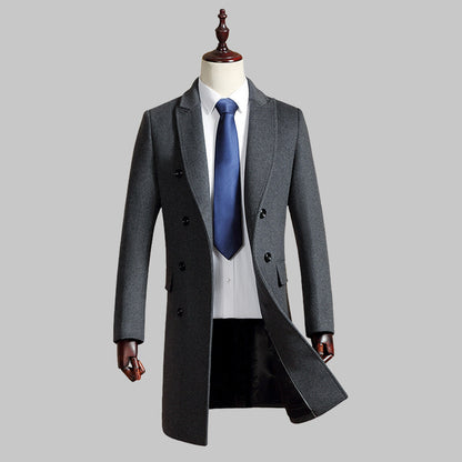 Faux Suede Multi-Pocket Jacket Men's American Retro Work Clothes Coat