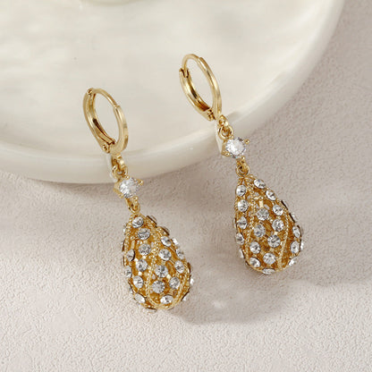 Fashion Diamond Water-Drop Earrings