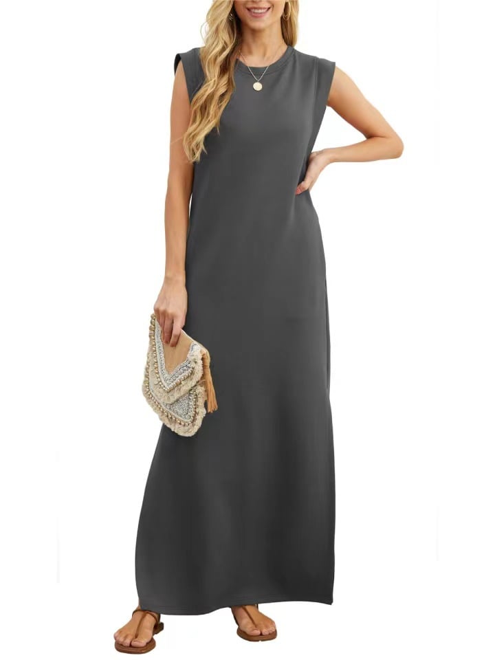 💕NEW CASUAL LOOSE SPLIT WRINKLE-FREE MAXI DRESS