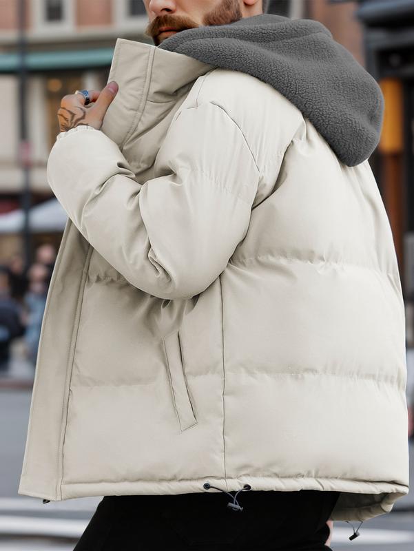 🔥 Men's Thickened Winter Jacket: Windproof Fleece-Lined Hooded Coat 🧥 | Cold-Resistant, Full-Zip + Pockets | Casual Outdoor Warm Coat (Regular Fit) ❄️