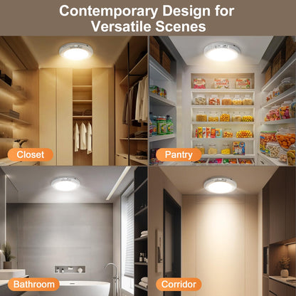 ✨2026 Upgraded Wireless Rechargeable Motion Sensor Ceiling Light with Remote