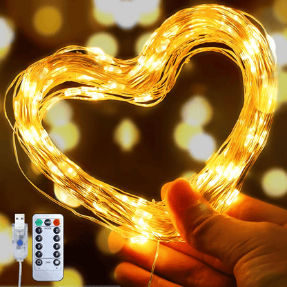 🎄- 🔥8 Modes 100-600 Christmas LED Firefly Twinkle String Lights