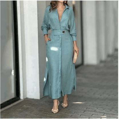🎁LAST DAY SALE-49% OFF🎁2025 Cotton And Linen Solid Color Maxi Dress