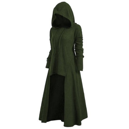 Hooded Pocket High Low Drop Shoulder Longline Sweater