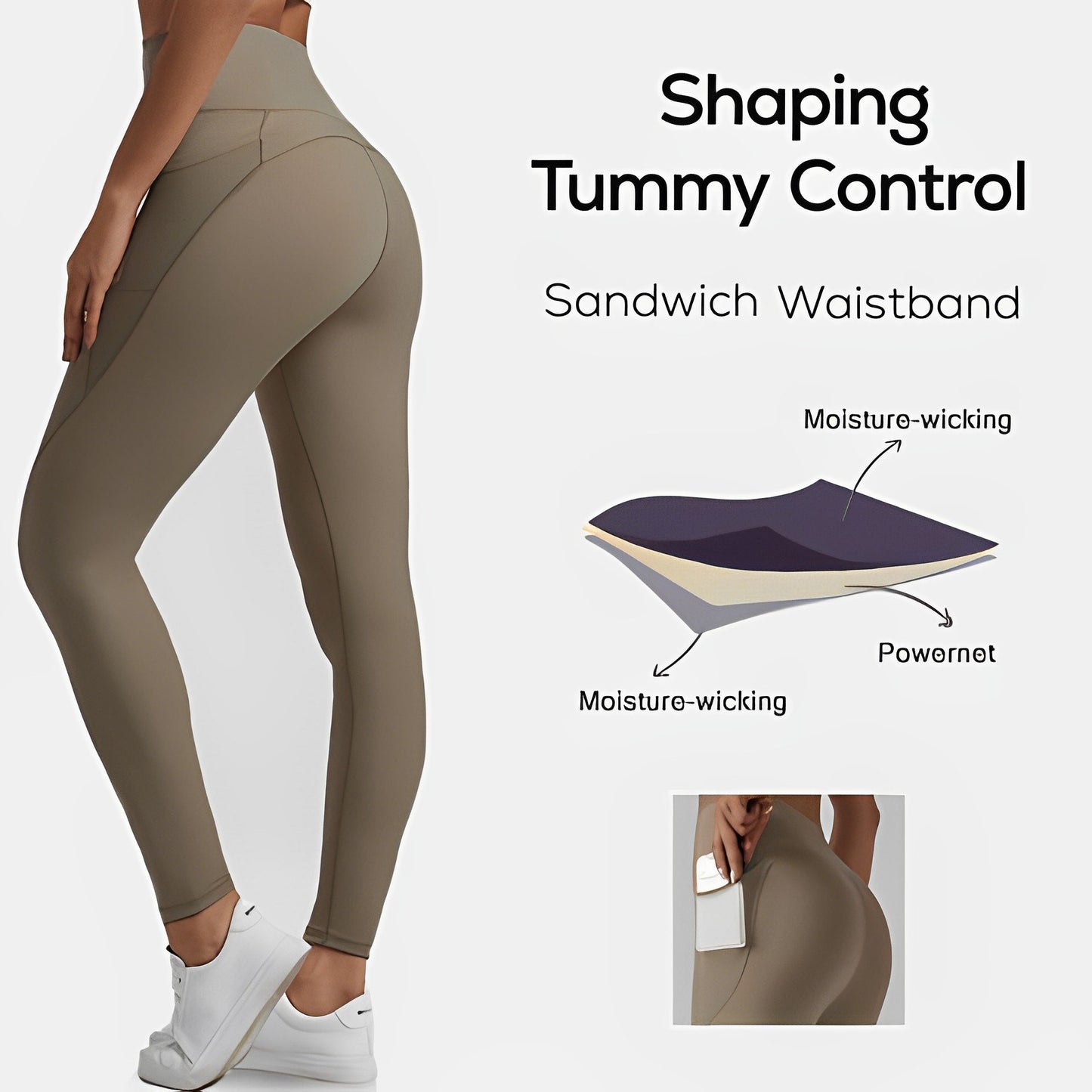 🎁Last Day 49% OFF 🔥High Waisted Side Pocket Shaping Training Leggings
