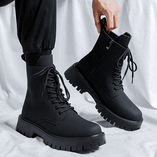 Men’s Side-zip Leather Ankle Boots