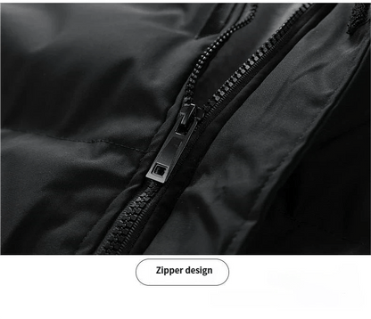 🔥 Men's Thickened Winter Jacket: Windproof Fleece-Lined Hooded Coat 🧥 | Cold-Resistant, Full-Zip + Pockets | Casual Outdoor Warm Coat (Regular Fit) ❄️