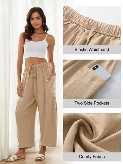 Women's  Loose Wide Leg Pants with Pockets