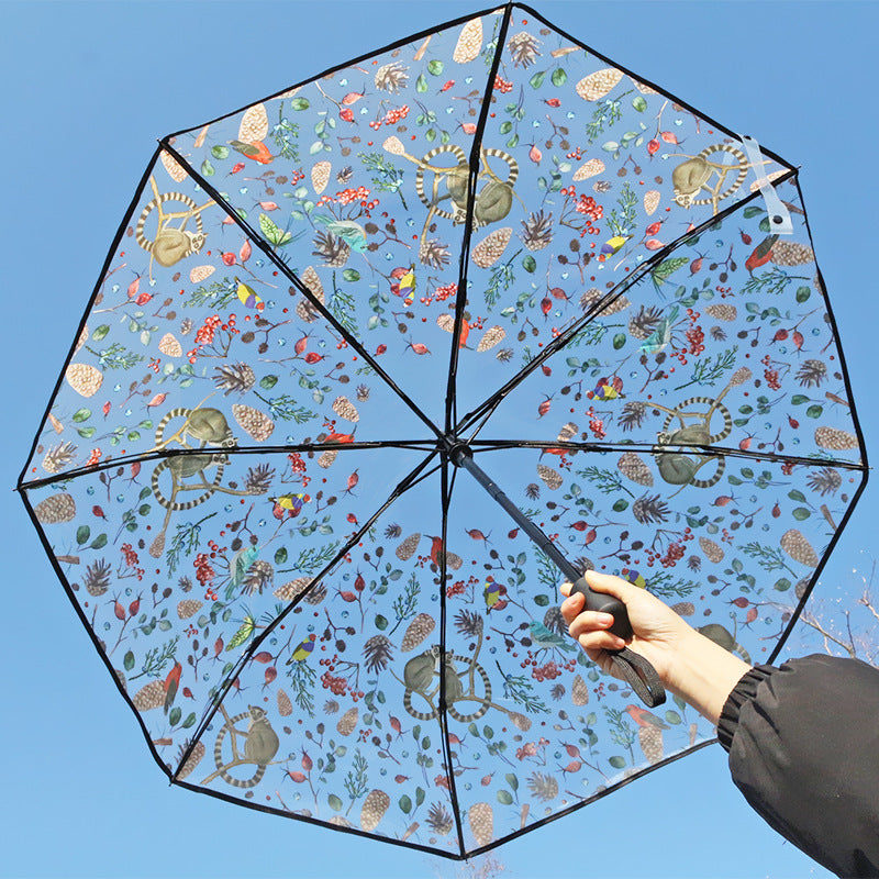 Vintage Stained Glass Automatic Umbrella