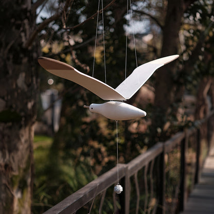 Handmade Wooden Seagull Hanging Ornament