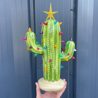 Handmade Vintage Luminous Cactus