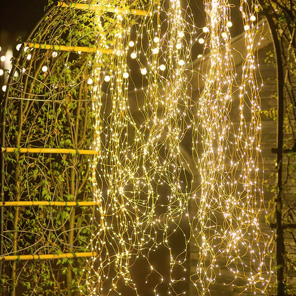 🎄- 🔥8 Modes 100-600 Christmas LED Firefly Twinkle String Lights