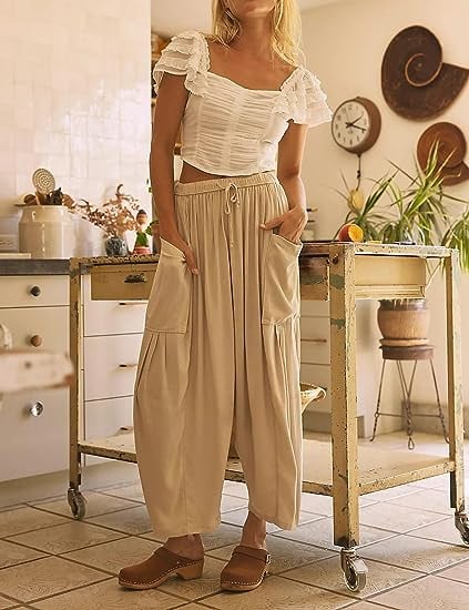 Women's  Loose Wide Leg Pants with Pockets