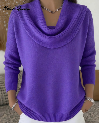 Cozy Ruffled-neck Sweater