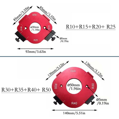 Trimmer Cutting R Angle Arc Template