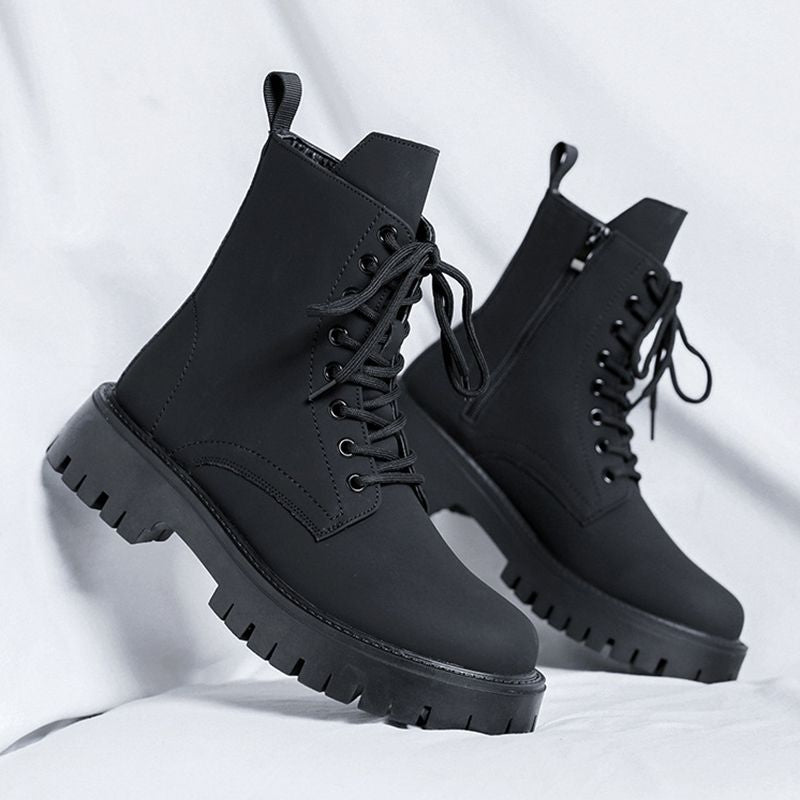 Men’s Side-zip Leather Ankle Boots