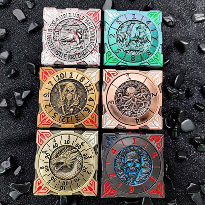 New DND Fidget Spinner DICE: 7-in-1 Metal DND Dice Cube – 6-Sided Rotating Polyhedral Dice, Tabletop RPG Accessory for DMs and Player