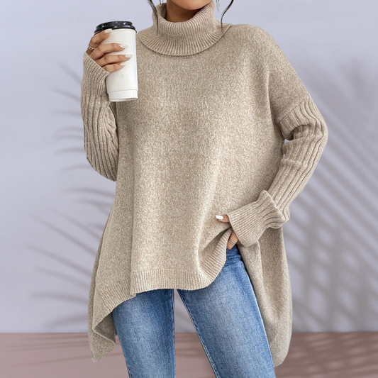 LIBERTY - HIGH-NECK RELAXED KNITTED PULLOVER