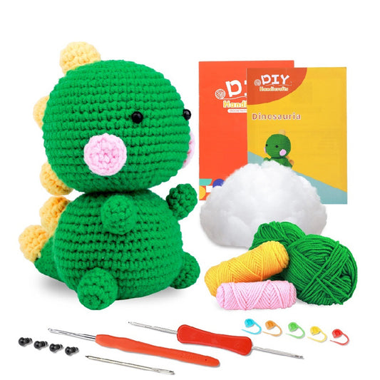 buckmen™-DIY Hand Knitted Gift Doll Material Kit (green dinosaur)
