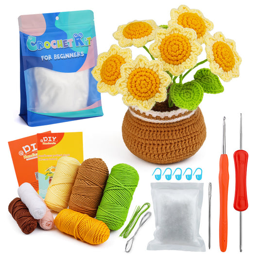 buckmen™-DIY Hand Knitted Gift Doll Material Kit （sunflower）