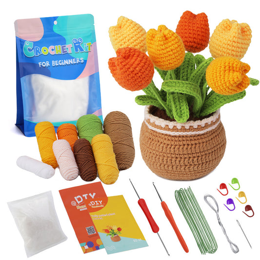 buckmen™-DIY Hand Knitted Gift Doll Material Kit （tulip）