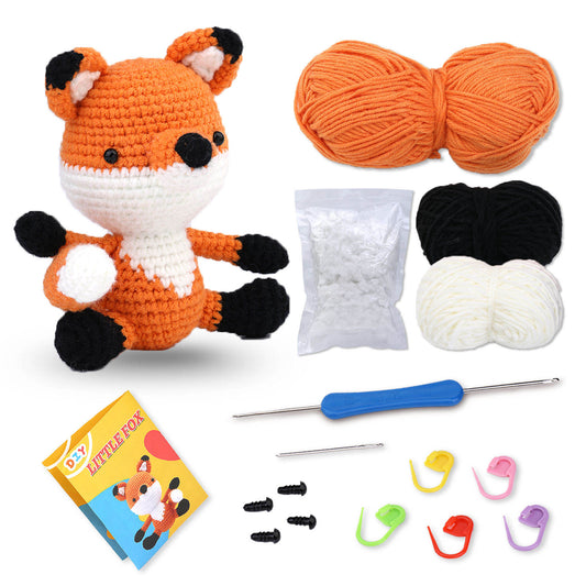 buckmen™-DIY Hand Knitted Gift Doll Material Kit (orange fox)
