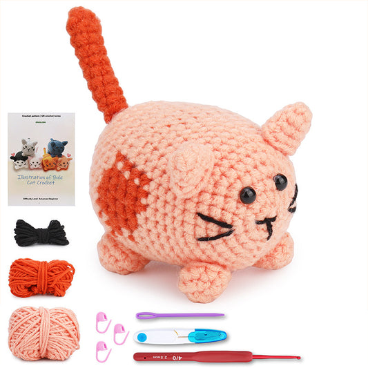 buckmen™-DIY Hand Knitted Gift Doll Material Kit （orange spotted cat）