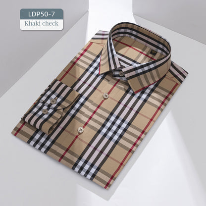 100 count cotton DP non-iron plaid shirt striped shirt