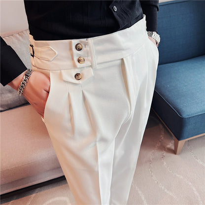 Naples draped high waist straight-leg track pants