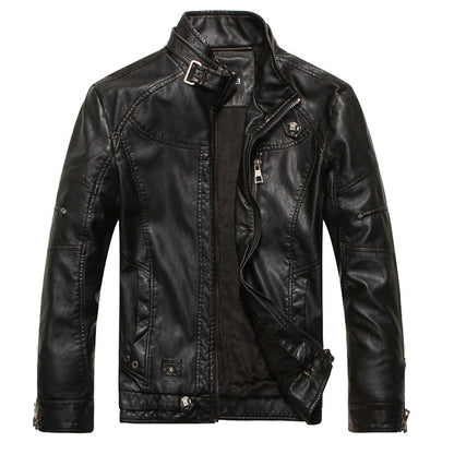 Motorcycle PU High Quality Leather Jacket Plush Leather Jacket