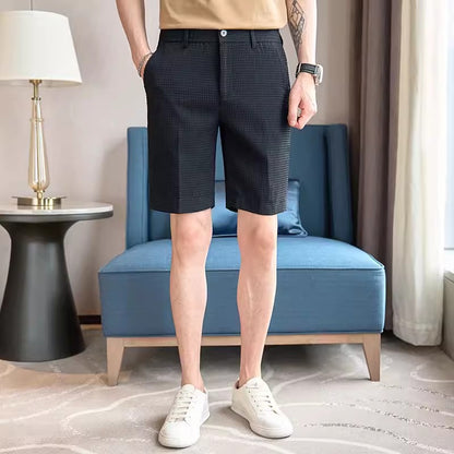 Men's suit shorts ice silk high-end casual shorts