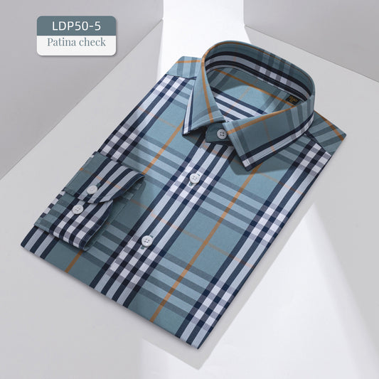 100 count cotton DP non-iron plaid shirt striped shirt