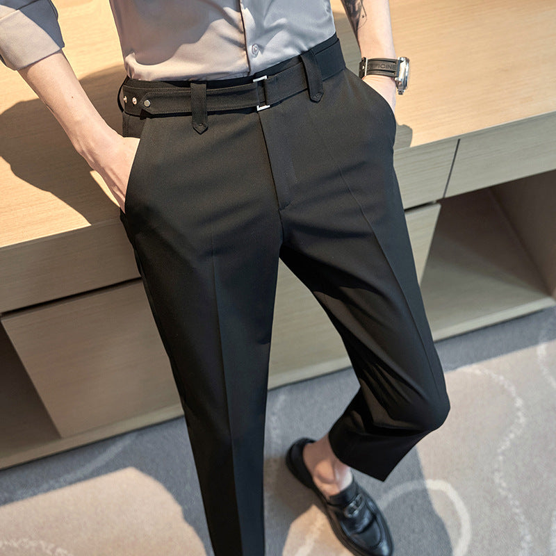 Naples Italian style men's nine-point suit pants