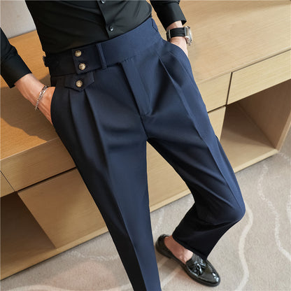 Naples draped high waist straight-leg track pants