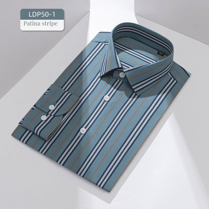 100 count cotton DP non-iron plaid shirt striped shirt
