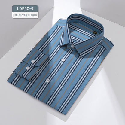 100 count cotton DP non-iron plaid shirt striped shirt
