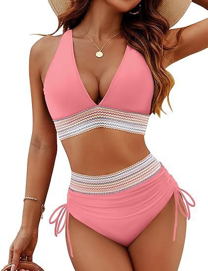 ⏰Last Day Promotion 60% OFF -⏳2026 High Waisted Tummy Control Color Block Bikini Sets