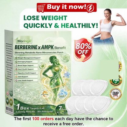 🔥Moringa × Berberine × AMPK 8-Benefit Slimming & Metabolic Nano Microneedle Patch 🇺🇸  Just once a day · Visible changes in 7 days  ✅ For obesity, loose skin, diabetes, sleep apnea, joint issues, and more