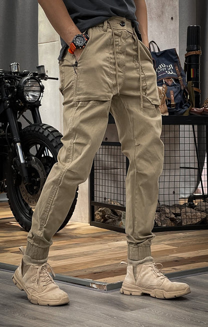 2025 SPRING MEN'S DISTRESSED SLIM FIT BIKER JEANS