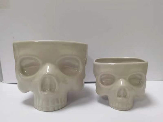 Skull Pasta Bowl Halloween Tableware Home Bar Gourmet Candy Bowl Retro Gothic Table Decor