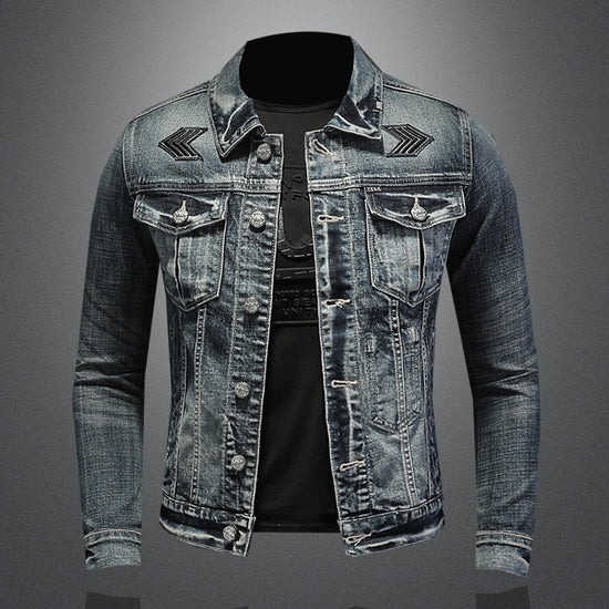 Stand Collar Denim Jacket