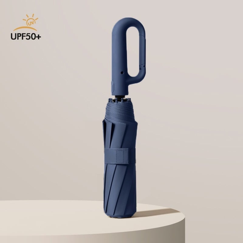 🔥🎁Automatic Folding Umbrella – Lightweight, Portable with Loop Buckle, Windproof & Waterproof