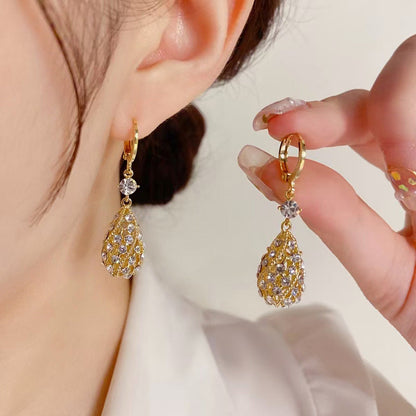 Fashion Diamond Water-Drop Earrings