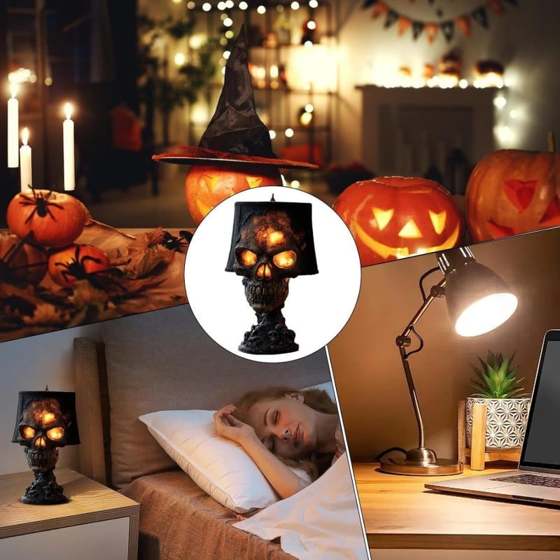 ☠️Gothic Lava Stone Skull Lamp - ⌛Limited Handmade Series