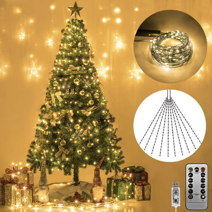 🎄- 🔥8 Modes 100-600 Christmas LED Firefly Twinkle String Lights