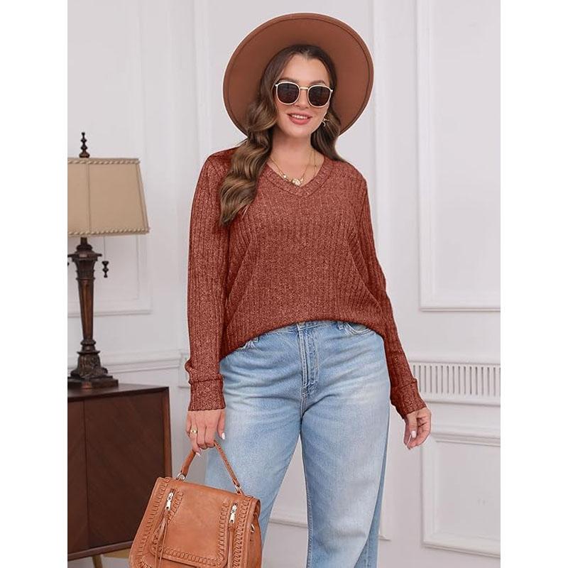Women Casual Fall Tops Lightweight Tunic Sweaters