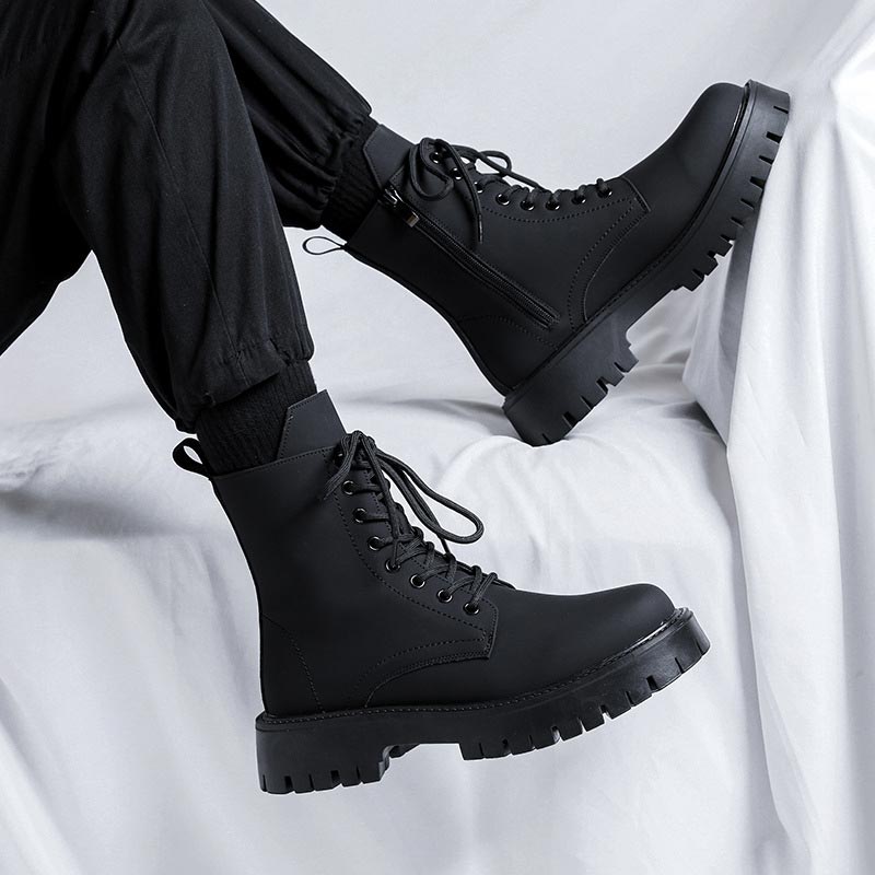 Men’s Side-zip Leather Ankle Boots